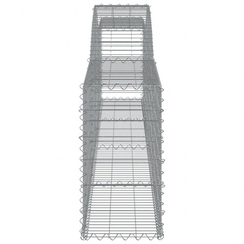 Buede gabionkurve - 3 stk. 400 × 30 × 60/80 cm i galvaniseret jern