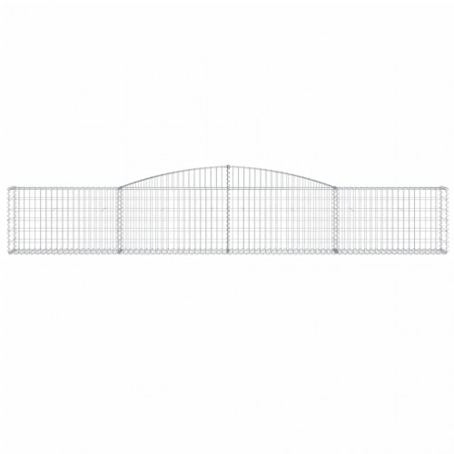 Buede gabionkurve - 4 stk. 400×30×60/80 cm i galvaniseret jern