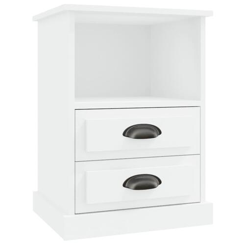 Sengebord 43x36x60 cm hvid