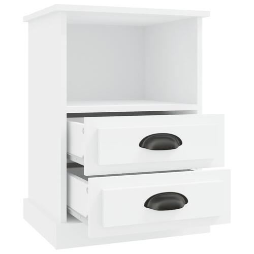 Sengebord 43x36x60 cm hvid
