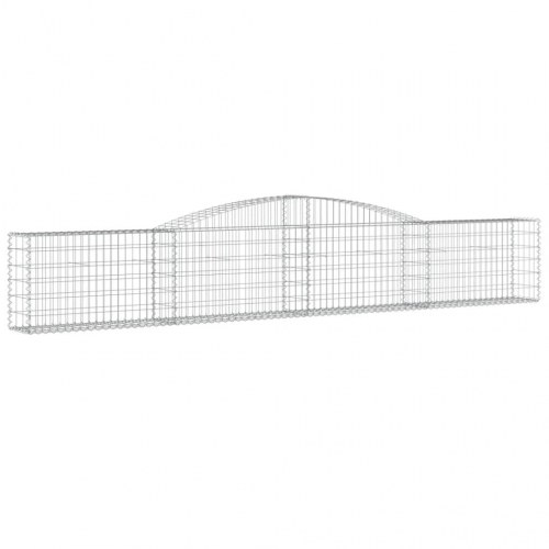 Buede gabionkurve 8 stk. 400x30x60/80 cm galvaniseret jern