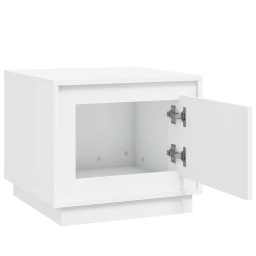 Sofabord 51x50x44 cm konstrueret træ hvid