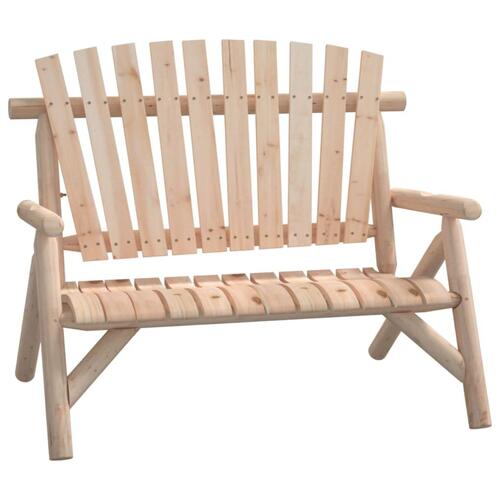 2-personers havebænk 119x85x98 cm massivt grantræ