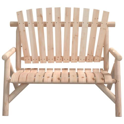 2-personers havebænk 119x85x98 cm massivt grantræ