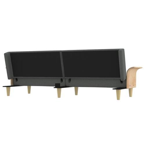 Sovesofa med armlæn stof mørkegrå