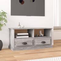 Tv-bord 93x35,5x45 cm konstrueret træ grå sonoma-eg