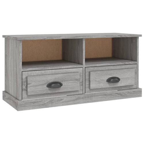 Tv-bord 93x35,5x45 cm konstrueret træ grå sonoma-eg