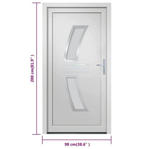 Hoveddør 98x200 cm PVC hvid