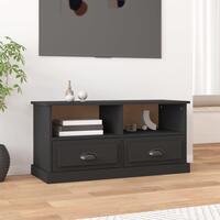 Tv-bord 93x35,5x45 cm konstrueret træ sort