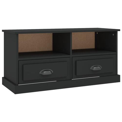 Tv-bord 93x35,5x45 cm konstrueret træ sort