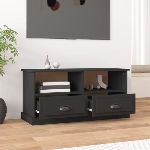 Tv-bord 93x35,5x45 cm konstrueret træ sort
