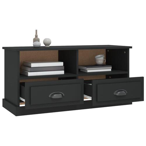 Tv-bord 93x35,5x45 cm konstrueret træ sort
