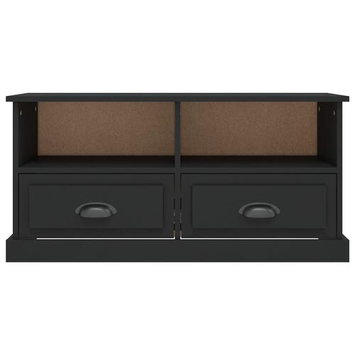 Tv-bord 93x35,5x45 cm konstrueret træ sort