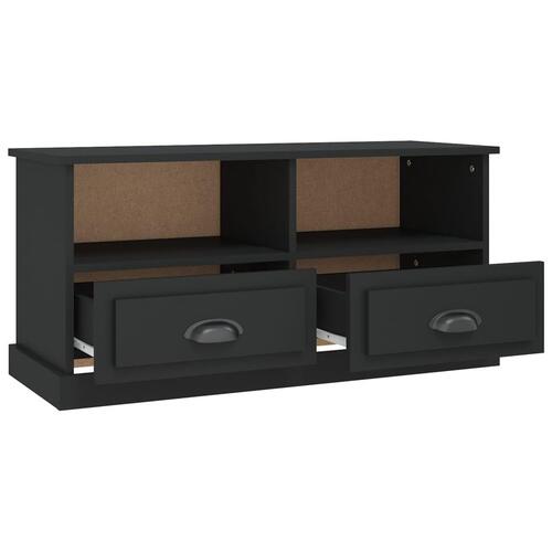 Tv-bord 93x35,5x45 cm konstrueret træ sort