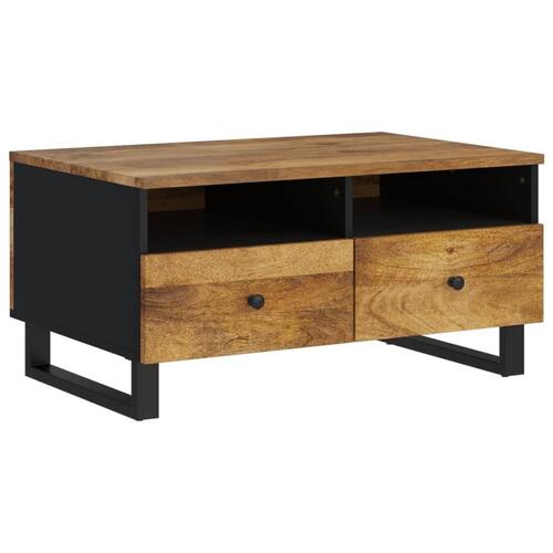Sofabord 80x54x40 cm massivt mangotræ og konstrueret træ