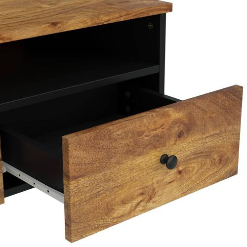 Sofabord 80x54x40 cm massivt mangotræ og konstrueret træ