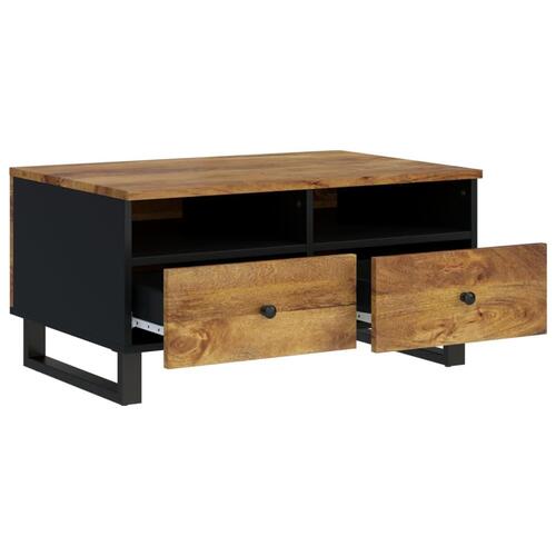 Sofabord 80x54x40 cm massivt mangotræ og konstrueret træ