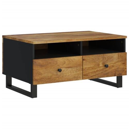 Sofabord 80x54x40 cm massivt mangotræ og konstrueret træ