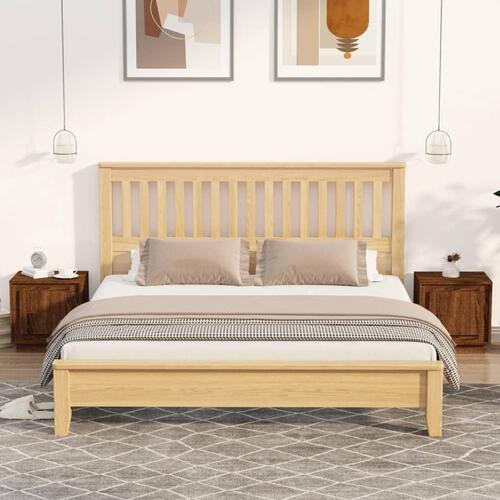 Sengeborde 2 stk. 44x35x45 cm konstrueret træ brun egetræsfarve