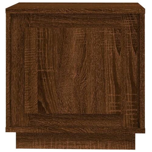 Sengeborde 2 stk. 44x35x45 cm konstrueret træ brun egetræsfarve