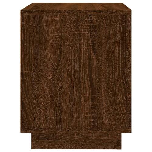 Sengeborde 2 stk. 44x35x45 cm konstrueret træ brun egetræsfarve