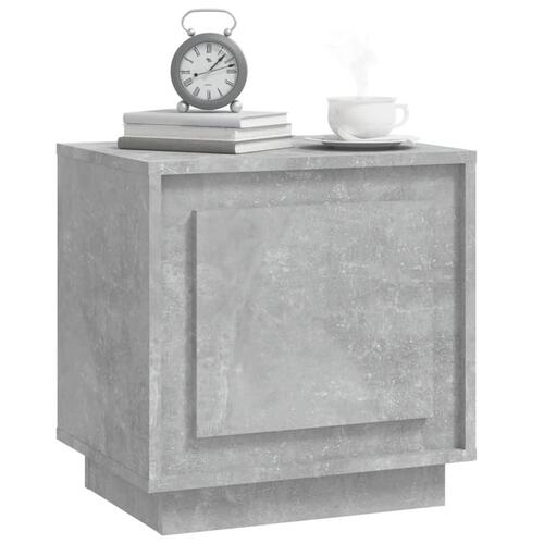 Sengeborde 2 stk. 44x35x45 cm konstrueret træ betongrå