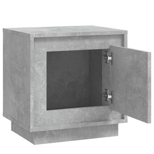 Sengeborde 2 stk. 44x35x45 cm konstrueret træ betongrå