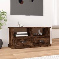 Tv-bord 93x35,5x45 cm konstrueret træ røget egetræsfarve