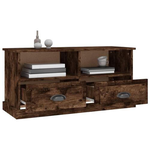 Tv-bord 93x35,5x45 cm konstrueret træ røget egetræsfarve