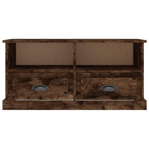 Tv-bord 93x35,5x45 cm konstrueret træ røget egetræsfarve