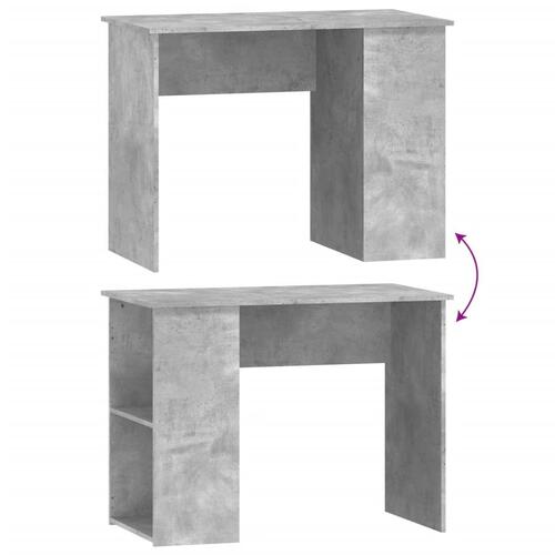 Skrivebord 100x55x75 cm konstrueret træ betongrå