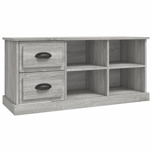 Tv-bord 102x35,5x47,5 cm konstrueret træ grå sonoma-eg