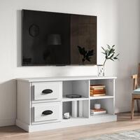 Tv-bord 102x35,5x47,5 cm konstrueret træ hvid