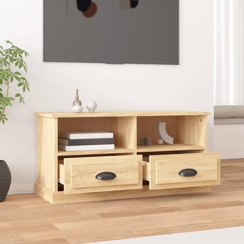 Tv-bord 93x35,5x45 cm konstrueret træ sonoma-eg