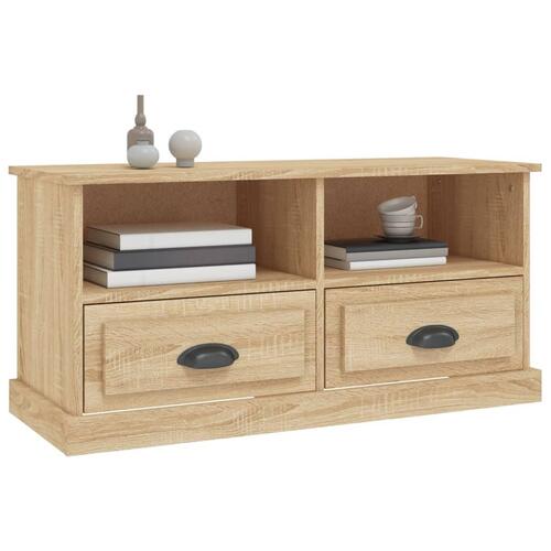 Tv-bord 93x35,5x45 cm konstrueret træ sonoma-eg