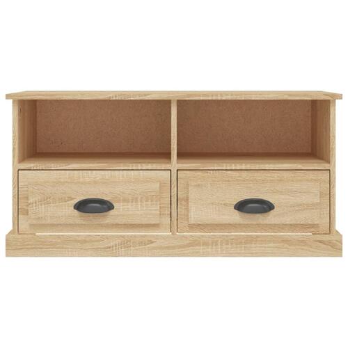 Tv-bord 93x35,5x45 cm konstrueret træ sonoma-eg