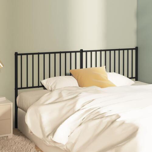 Sengegavl 180 cm metal sort