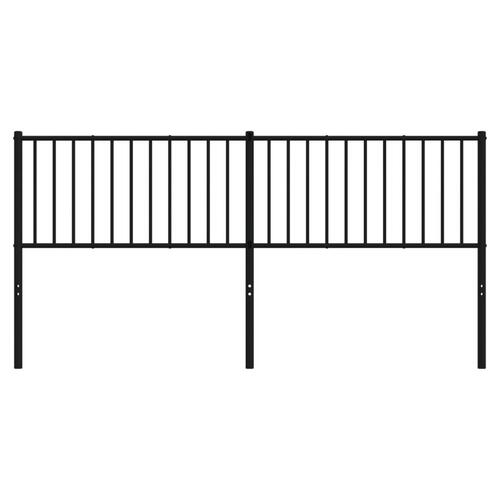 Sengegavl 180 cm metal sort