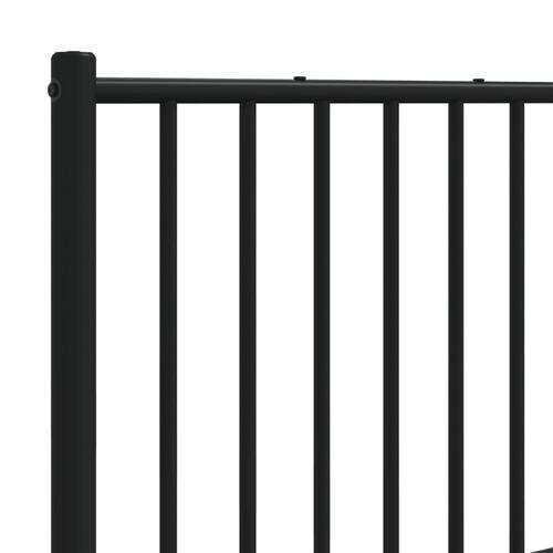 Sengegavl 180 cm metal sort