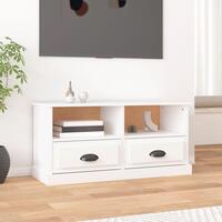 Tv-bord 93x35,5x45 cm konstrueret træ hvid