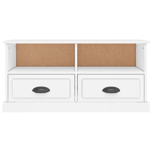 Tv-bord 93x35,5x45 cm konstrueret træ hvid