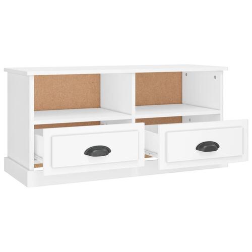 Tv-bord 93x35,5x45 cm konstrueret træ hvid