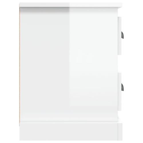 Tv-bord 102x35,5x47,5 cm konstrueret træ hvid højglans