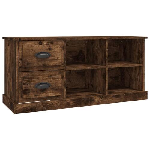 Tv-bord 102x35,5x47,5 cm konstrueret træ røget egetræsfarve
