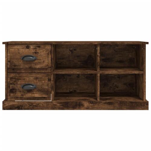 Tv-bord 102x35,5x47,5 cm konstrueret træ røget egetræsfarve