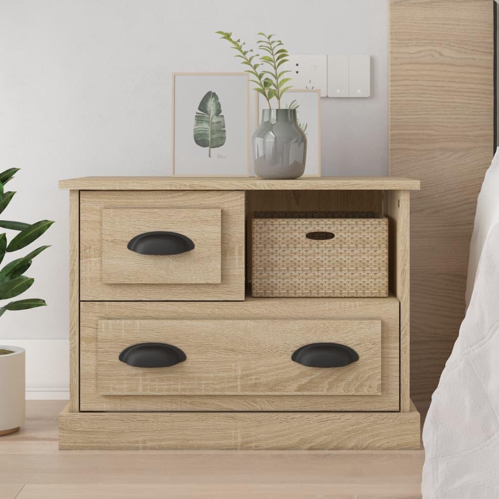 Sengebord 60x39x45 cm sonoma-eg