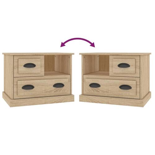 Sengebord 60x39x45 cm sonoma-eg