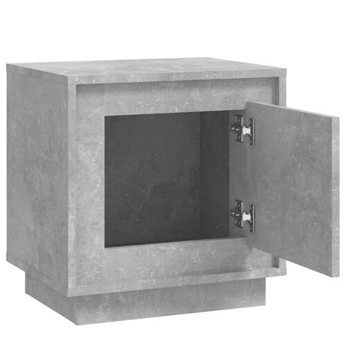 Sengebord 44x35x45 cm konstrueret træ betongrå