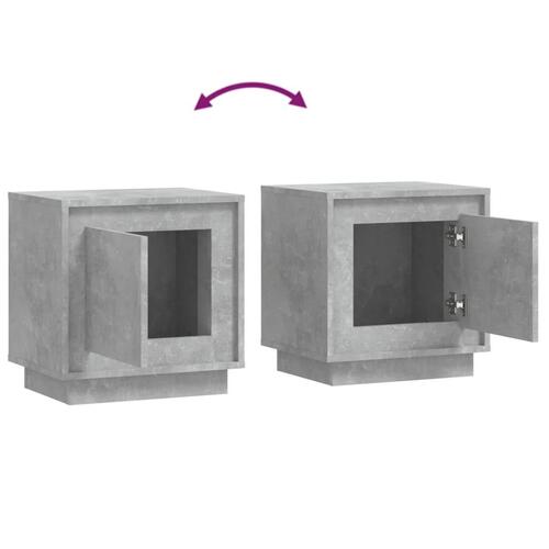 Sengebord 44x35x45 cm konstrueret træ betongrå