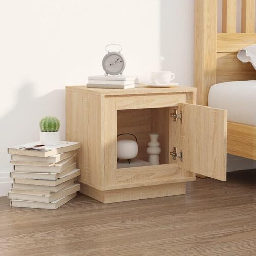 Sengebord 44x35x45 cm konstrueret træ sonoma-eg